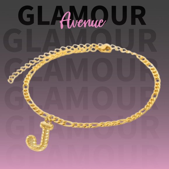 𝐈𝐧𝐢𝐭𝐢𝐚𝐥 𝐀𝐧𝐤𝐥𝐞𝐭 x Gold Plated - Picture 3 of 4